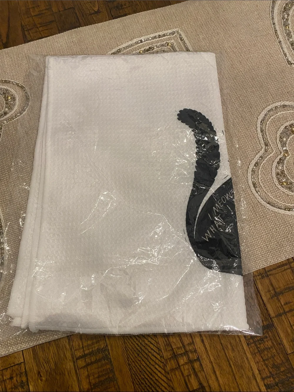Cat Kitchen Towel - 'I Meowed What I Meowed'